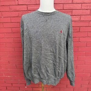 Polo Ralph Lauren Mens 3XB Big Gray Crew Neck‎ Long Sleeve Pullover Sweater